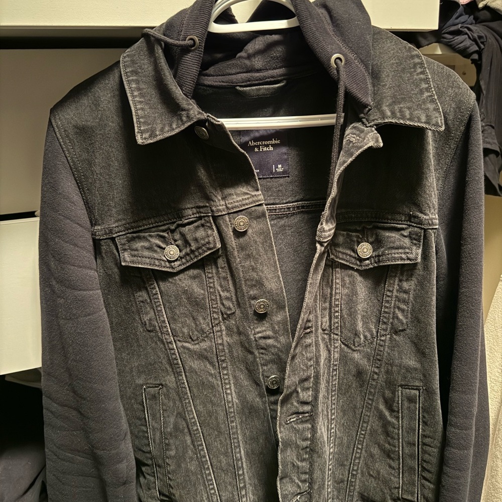 Abercrombie & Fitch Men's Black Denim Jacket